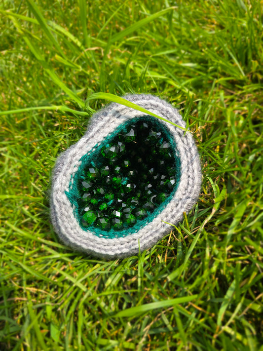 Crocheted Geode - Green