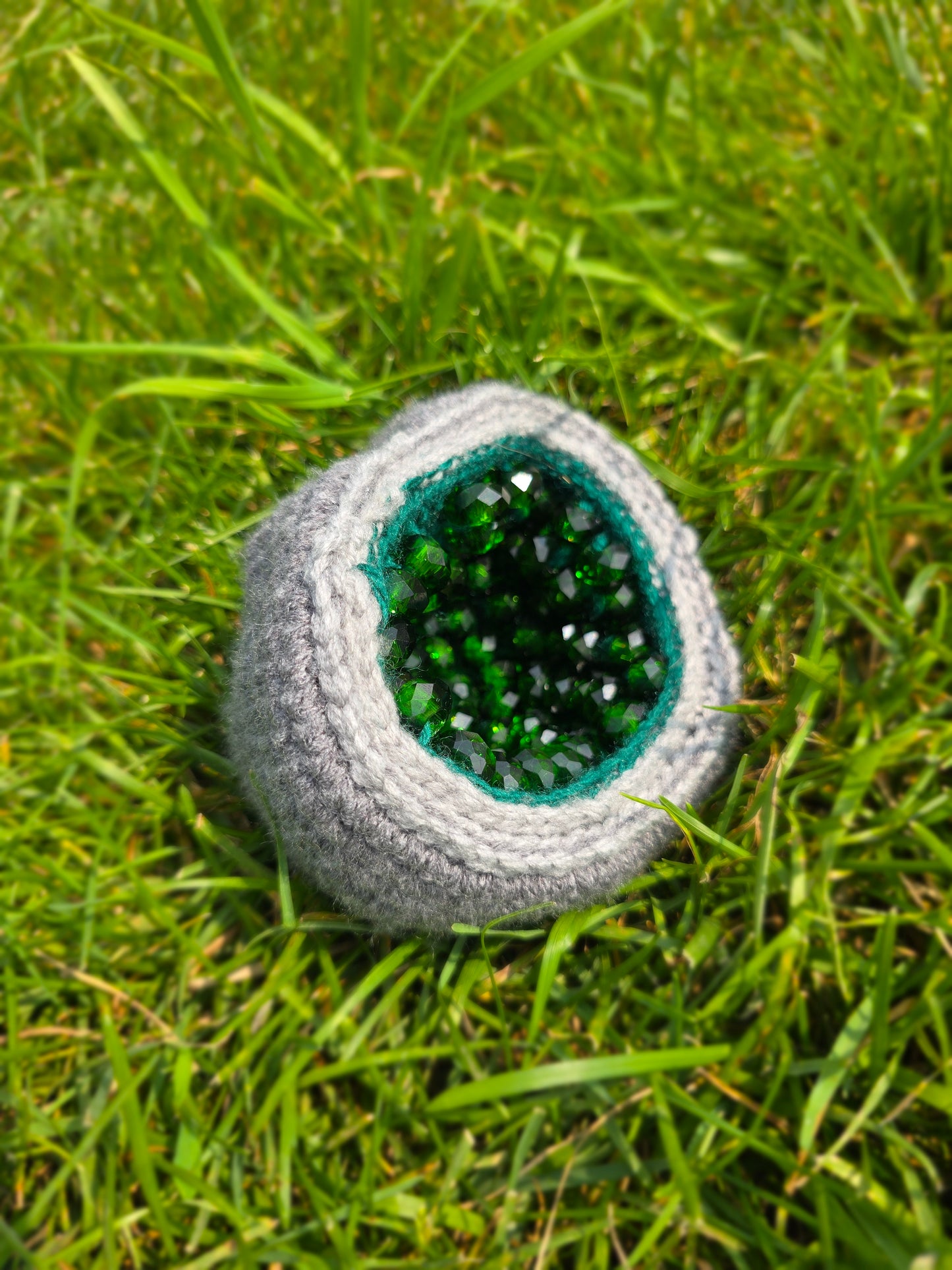 Crocheted Geode - Green
