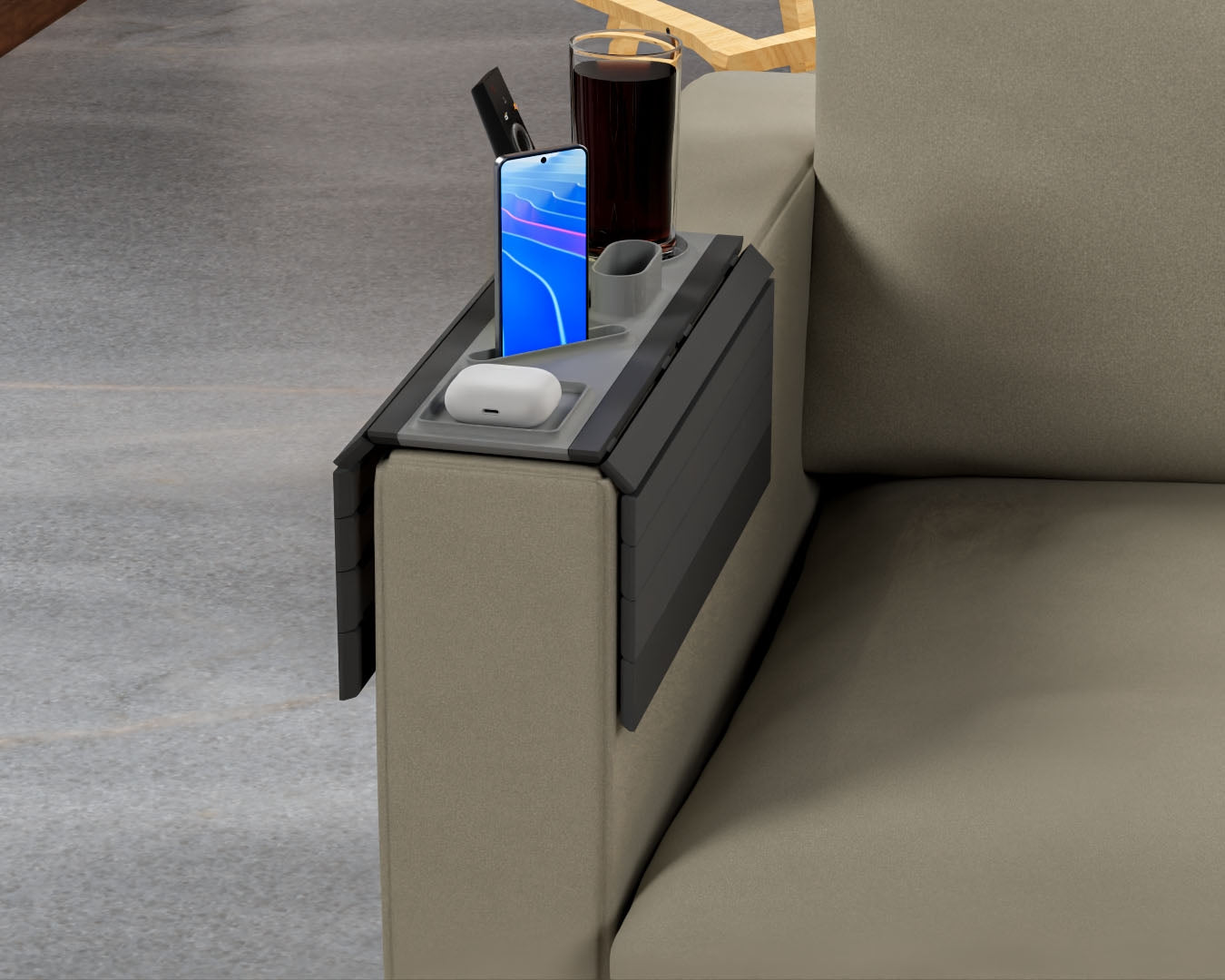 "All In" Couch Arm Tray