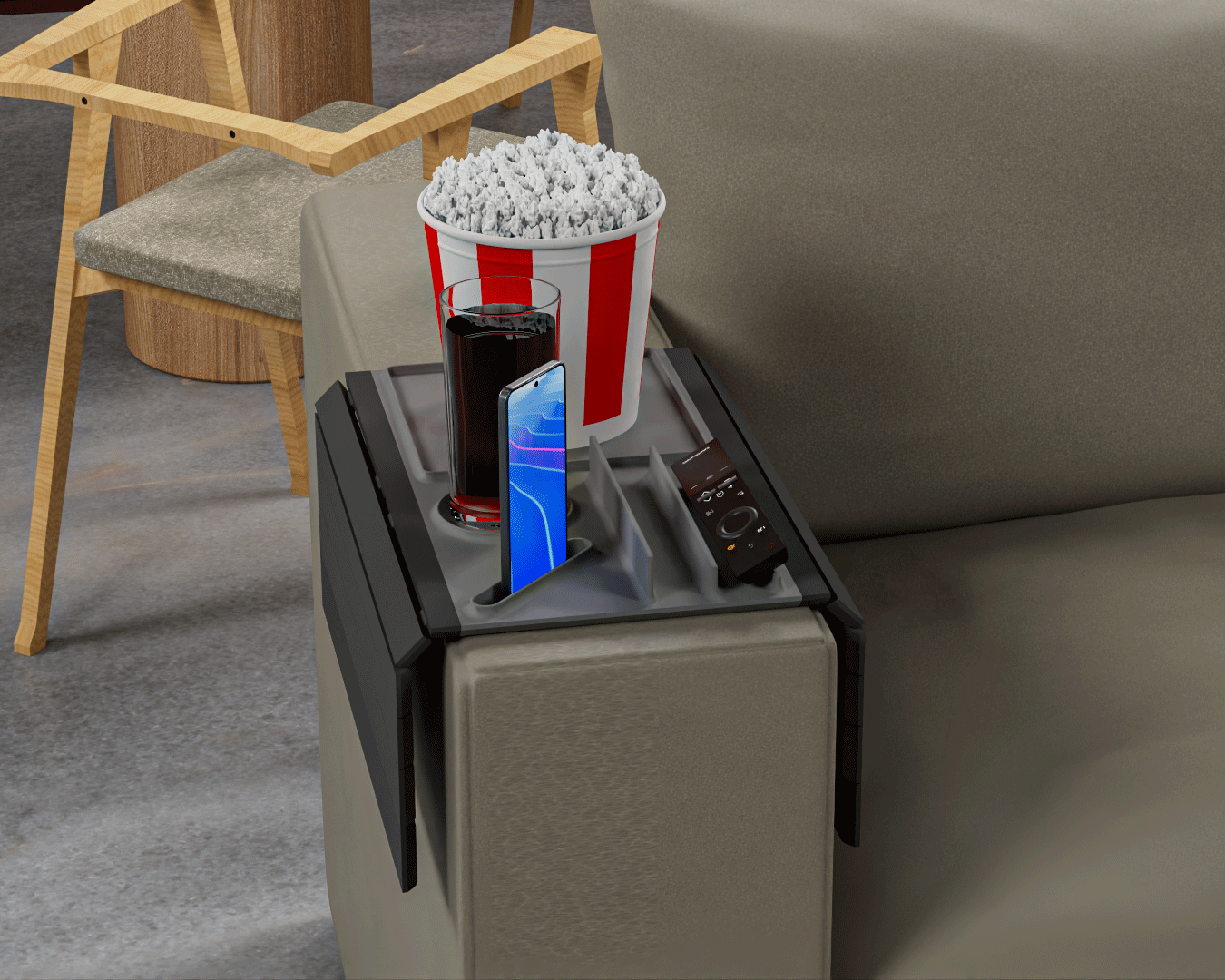 Couch Buster Arm Tray