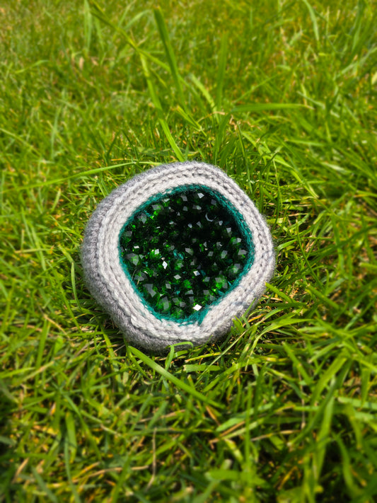 Crocheted Geode - Green