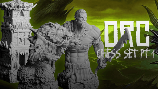 Chess Pieces Resin and 3D Print- Heavenly, Hellish, Dwarven, Greek, Orc, Viking