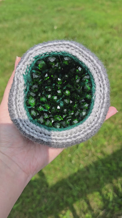Crocheted Geode - Green